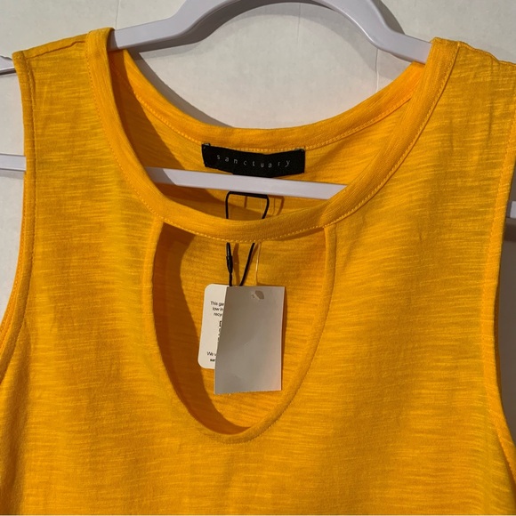 New Sanctuary Women’s Yellow cutout tank Size XS - Picture 3 of 10